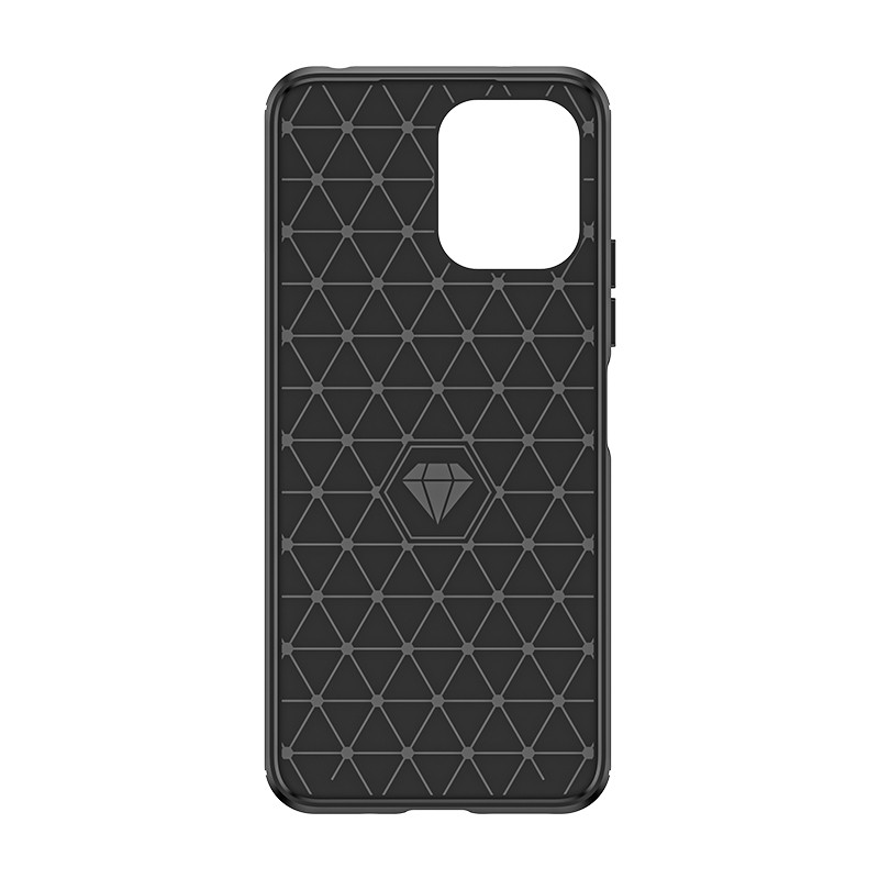 Lankstus anglies rašto dangtelis Xiaomi Redmi 12 Carbon Case, juodas