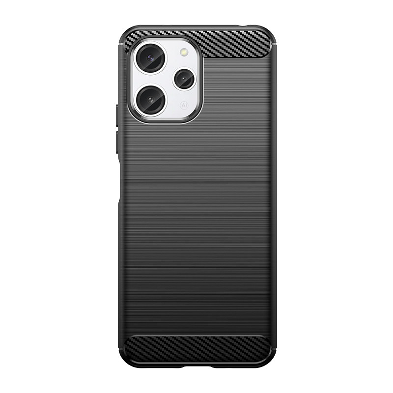 Lankstus anglies rašto dangtelis Xiaomi Redmi 12 Carbon Case, juodas