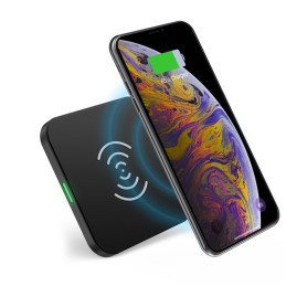 Qi belaidis pakrovėjas telefono ausinės EU pakrovėjas USB laidas - microUSB 1.2m SET baltas