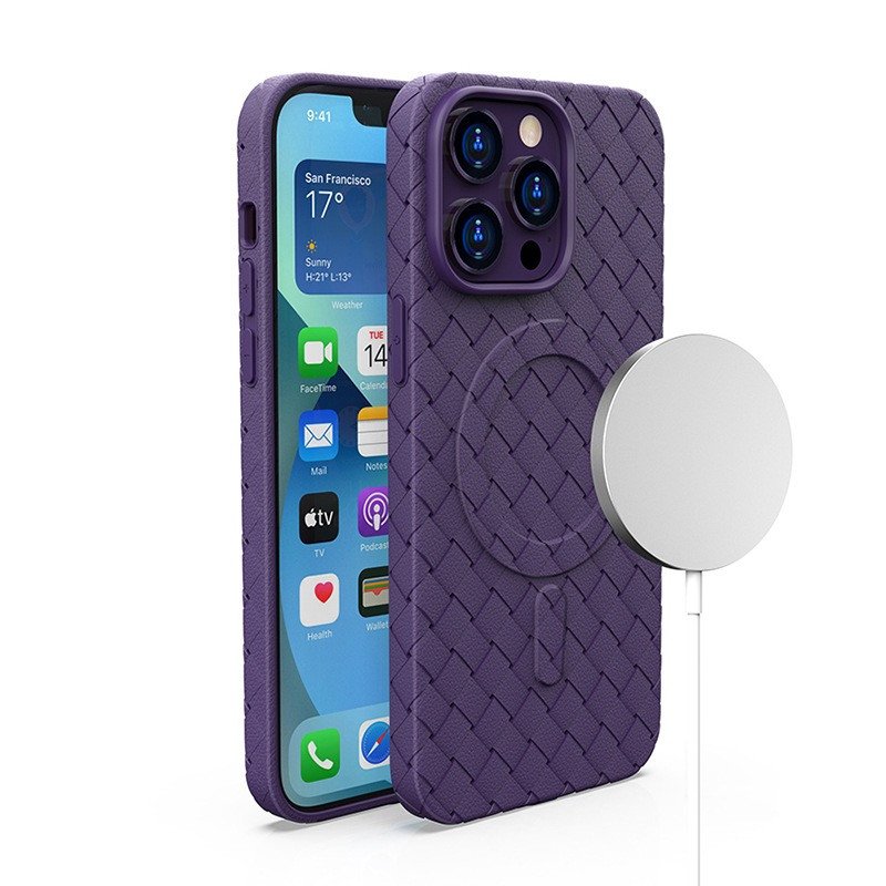 Pintas dėklas, skirtas iPhone 13 Pro Max su MagSafe austiniu dėklu, violetinė
Pintas dėklas, skirtas iPhone 13 Pro Max su MagSafe austiniu dėklu, violetinė
