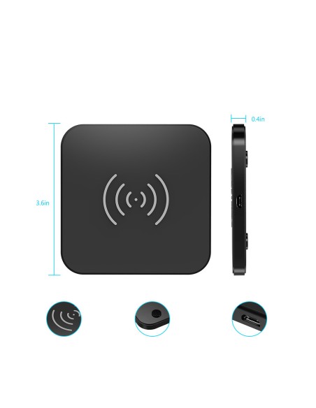 Qi belaidis pakrovėjas telefono ausinės EU pakrovėjas USB laidas - microUSB 1.2m SET baltas