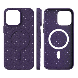 
Pintas dėklas, skirtas iPhone 14 Pro su MagSafe Woven Case, violetinė

