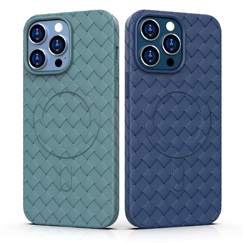 Pintas dėklas, skirtas iPhone 15 su MagSafe Woven Case, violetinis