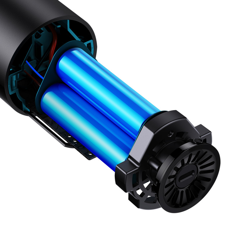 Baseus A5 USB-C 130W automobilinis dulkių siurblys su apšvietimu, juodas