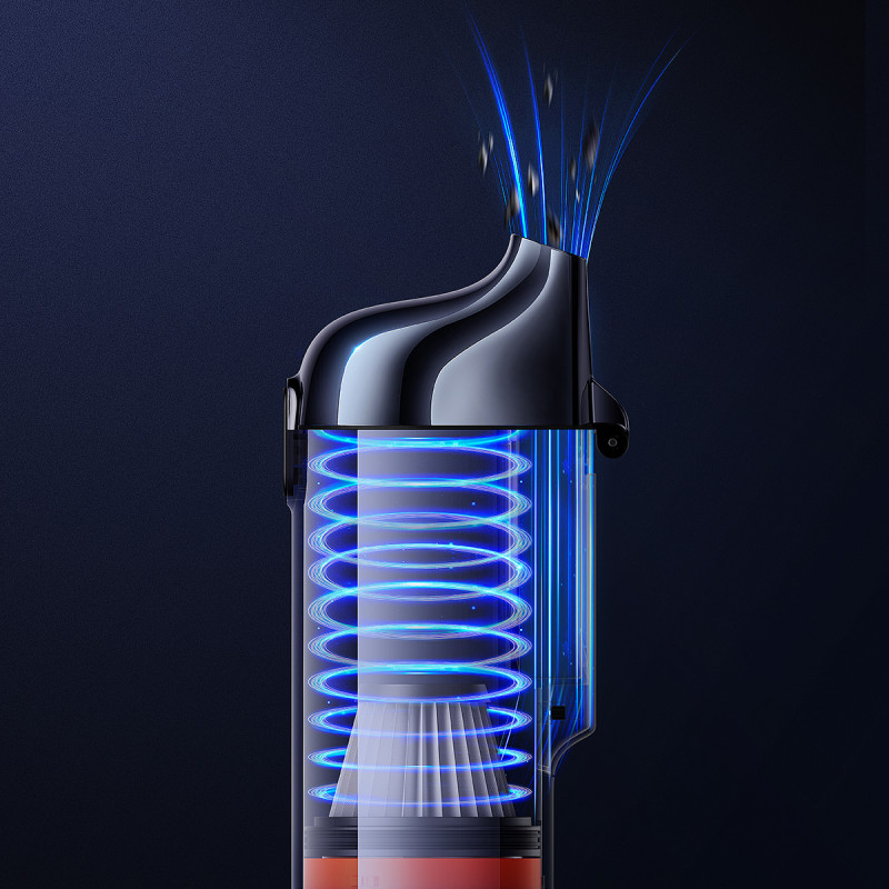 Baseus A5 USB-C 130W automobilinis dulkių siurblys su apšvietimu, juodas