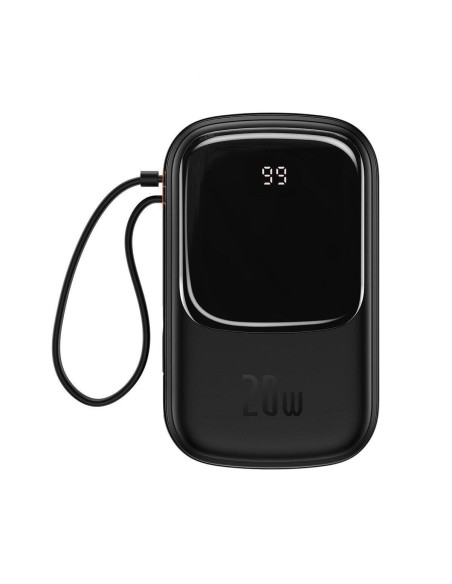 Greito įkrovimo maitinimo blokas 20000mAh 20W QC-PD-SCP-FCP kabelis iPhone Lightning Black