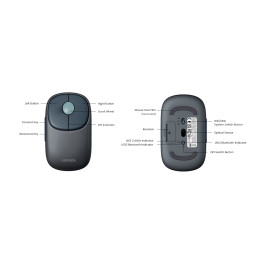 
Belaidė kompiuterio pelė MU102 FUN+ Bluetooth 2.4 GHz, juoda
