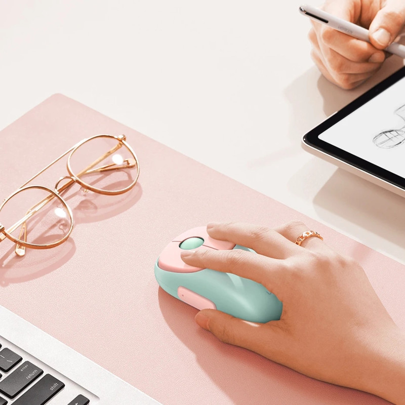 Belaidė kompiuterio pelė MU102 FUN+ Bluetooth 2,4 GHz, rožinė