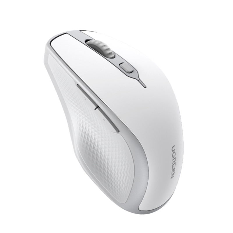 
Ergonomiška belaidė kompiuterio pelė MU101 Bluetooth 2.4 GHz, balta
