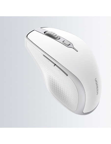 
Ergonomiška belaidė kompiuterio pelė MU101 Bluetooth 2.4 GHz, balta
