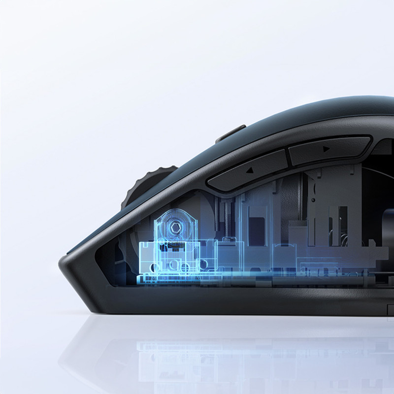 Ergonomiška belaidė pelė kompiuteriui MU101 Bluetooth 2.4 GHz mėlyna