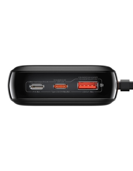 Greito įkrovimo maitinimo blokas 20000mAh 20W QC-PD-SCP-FCP kabelis iPhone Lightning Black