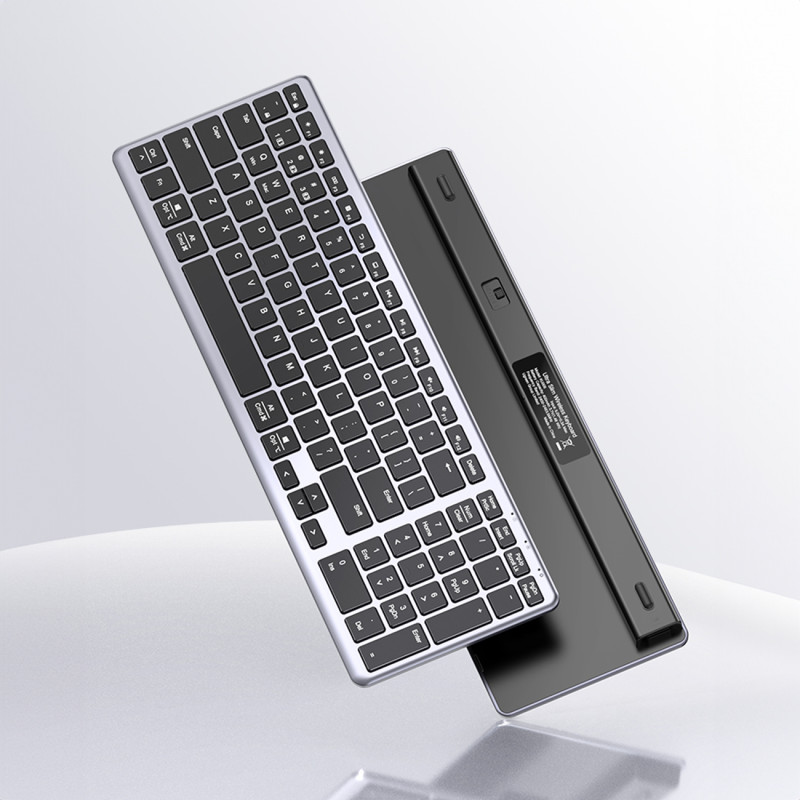NumLock KU005 Bluetooth 2.4 GHz belaidė klaviatūra, juoda