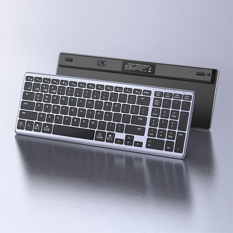 NumLock KU005 Bluetooth 2.4 GHz belaidė klaviatūra, juoda