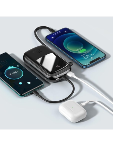 Greito įkrovimo maitinimo blokas 20000mAh 20W QC-PD-SCP-FCP kabelis iPhone Lightning Black