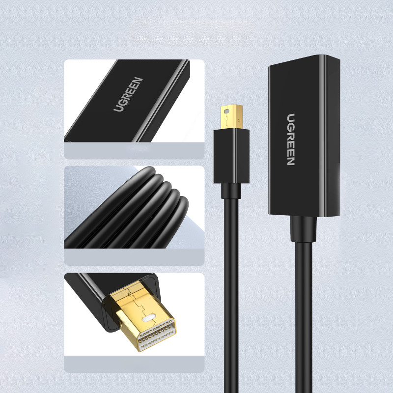 Mini DP DisplayPort – HDMI 4K kabelio adapteris, juodas