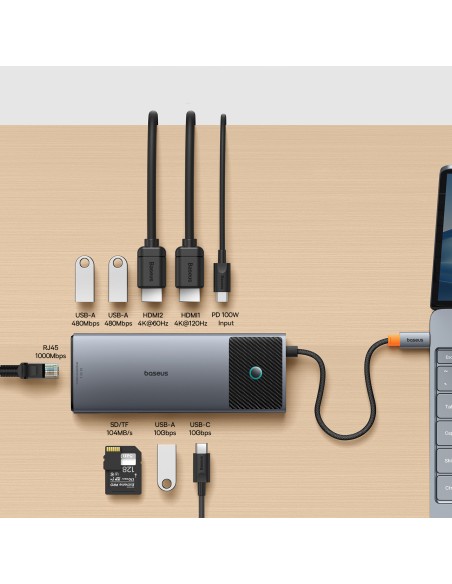 10in1 HUB adapteris USB-C prie HDMI / USB-A / USB-C / RJ45 / SD / TF / USB-C PD pilkas
 
10in1 HUB adapteris USB-C prie HDMI / USB-A / USB-C / RJ45 / SD / TF / USB-C PD pilkas