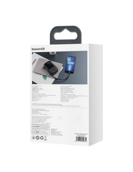 Greito įkrovimo maitinimo blokas 20000mAh 20W QC-PD-SCP-FCP kabelis iPhone Lightning Black