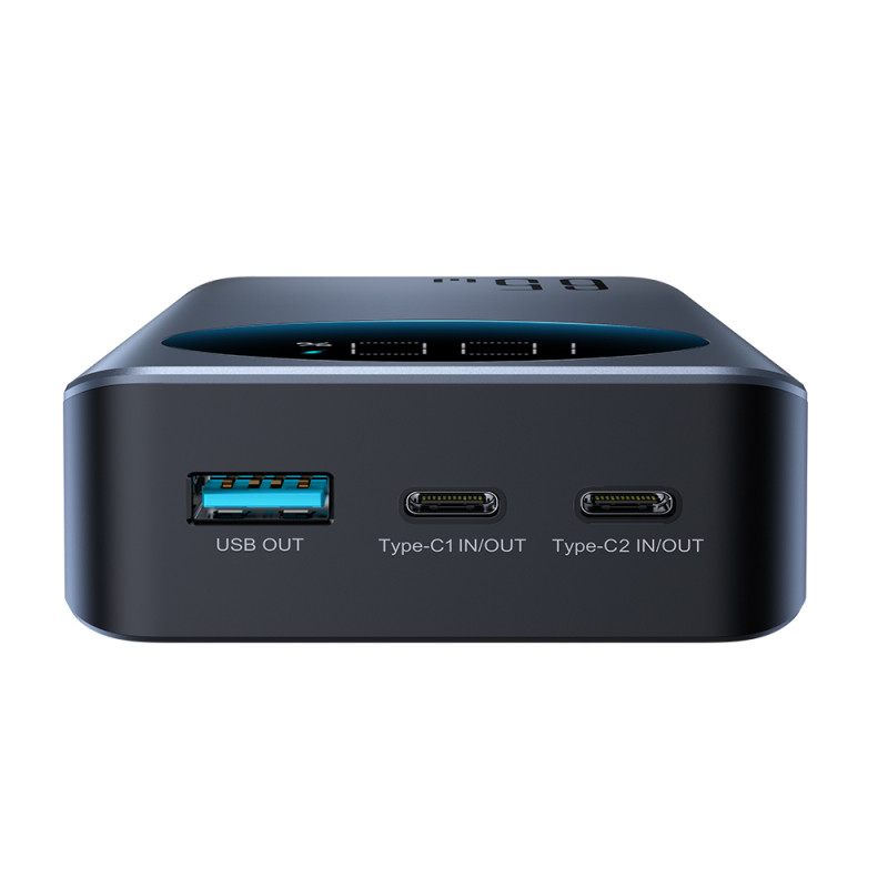 Skaitmeninis maitinimo blokas 20000mAH 65W 3A USB USB-C juodas