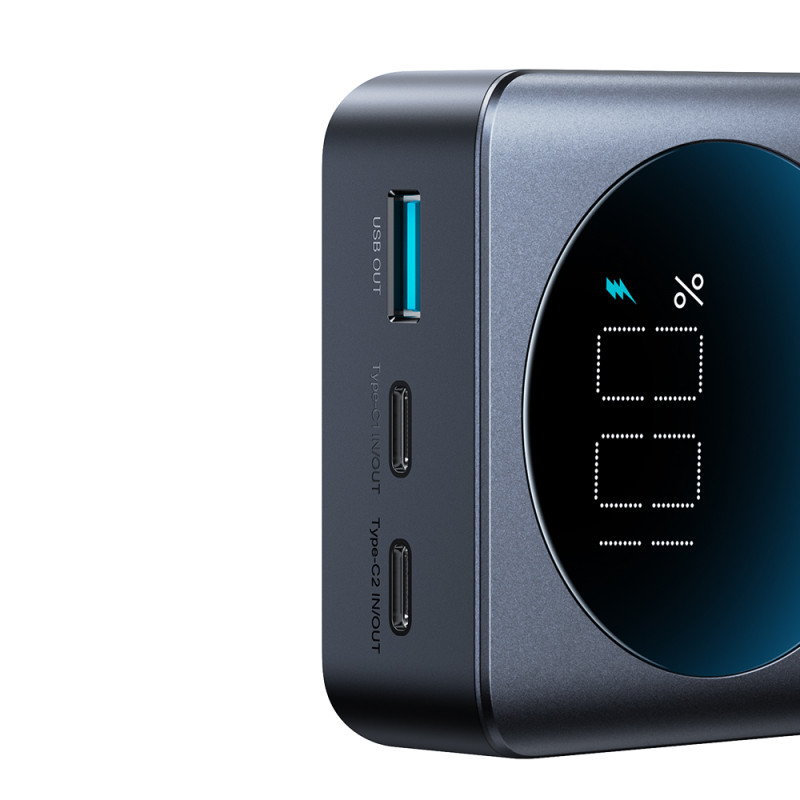 Skaitmeninis maitinimo blokas 20000mAH 65W 3A USB USB-C juodas