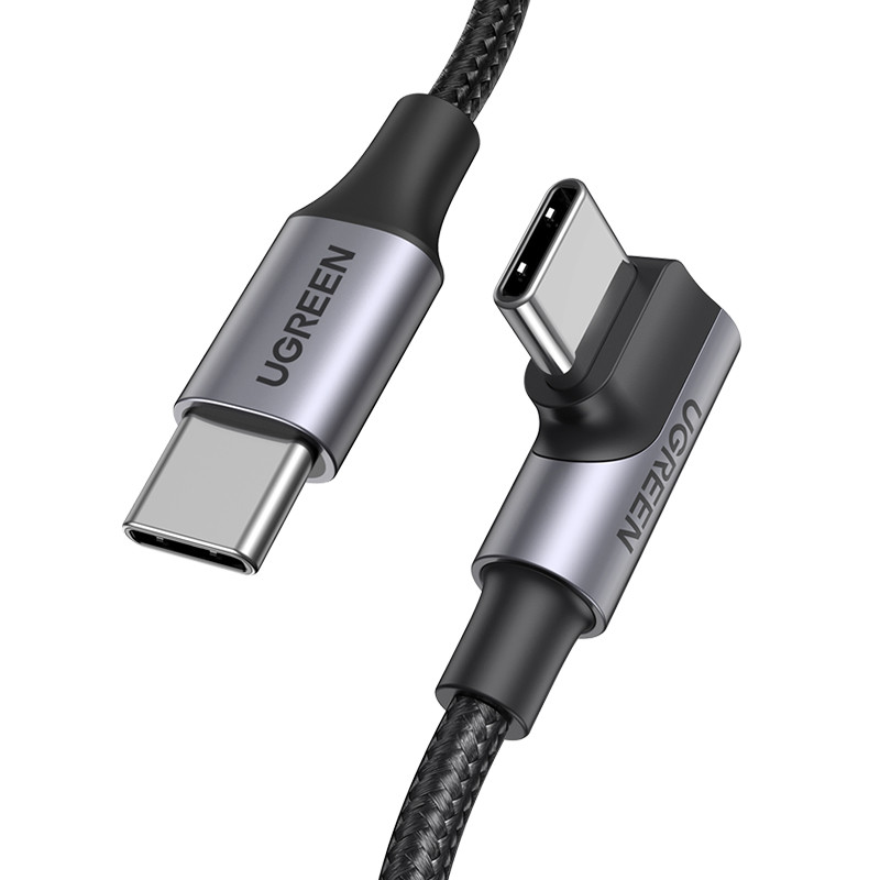 
Pintas kampinis USB-C laidas 480Mb/ s, 2m, juodas ir pilkas
