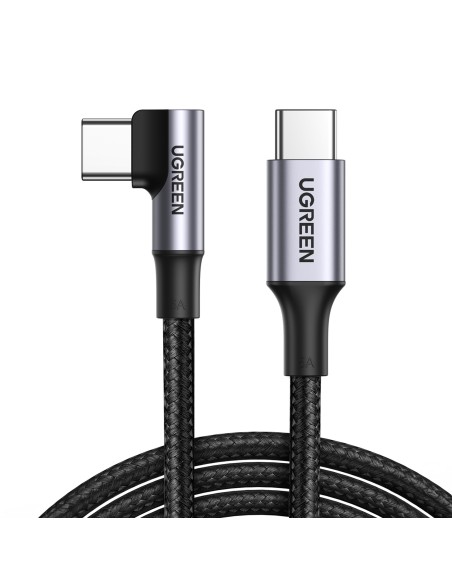 
Pintas kampinis USB-C laidas 480Mb/ s, 2m, juodas ir pilkas
