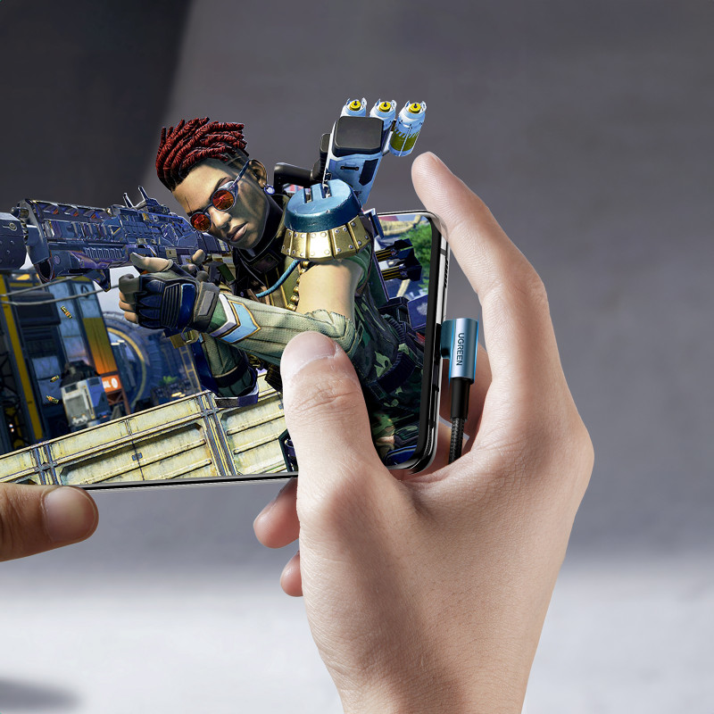 
Pintas kampinis USB-C laidas 480Mb/ s, 2m, juodas ir pilkas
