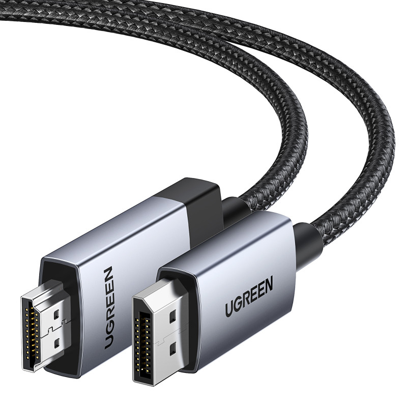 Pintas DisplayPort – HDMI 4K 60Hz laidas, 2m, pilkas