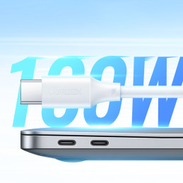 
USB-C PD QC kabelis 100W 5A 480Mb/ s 2m baltas
