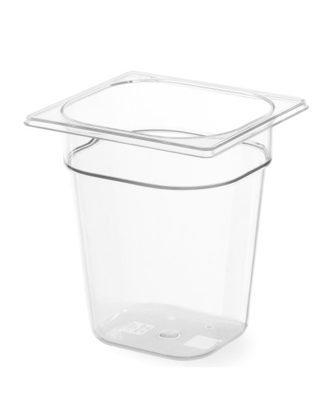 Skaidrus polikarbonatinis GN konteineris GN 1/6 h 65 mm - Hendi 861738