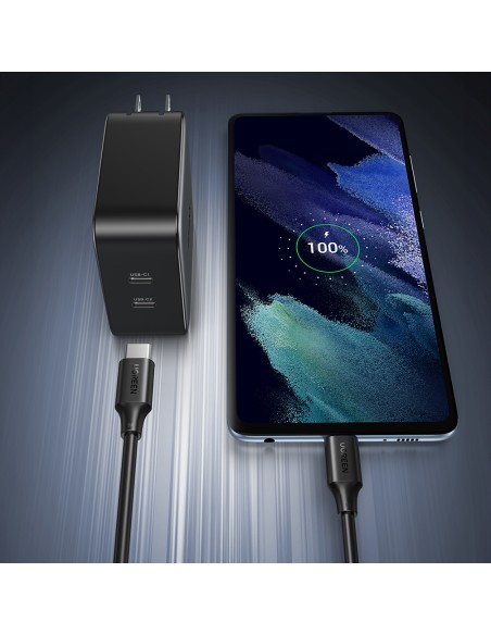 
USB-C PD QC kabelis 100W 5A 480Mb/ s 1,5m juodas
