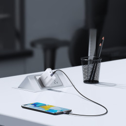
Pintas USB-C PD laidas 240W 5A 480Mb/ s 1m juodos ir pilkos spalvos
