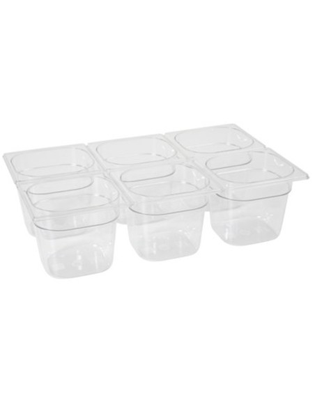 Skaidrus polikarbonatinis GN konteineris GN 1/6 h 65 mm - Hendi 861738