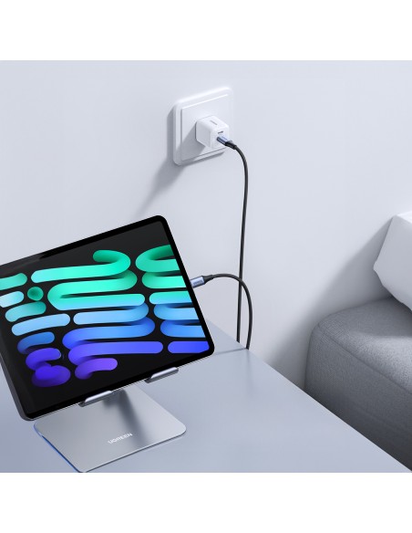 
Pintas USB-C PD laidas 240W 5A 480Mb/ s 1m juodos ir pilkos spalvos
