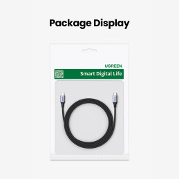 
Pintas USB-C PD laidas 240W 5A 480Mb/ s 1m juodos ir pilkos spalvos
