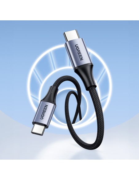 
Pintas USB-C PD laidas 240W 5A 480Mb/ s 1m juodos ir pilkos spalvos
