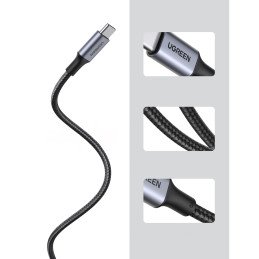 
Pintas USB-C laidas 5A 480Mb/ s 0,5m juodos ir pilkos spalvos
