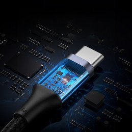 
Pintas USB-C laidas 5A 480Mb/ s 0,5m juodos ir pilkos spalvos
