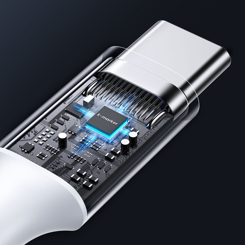 Pintas USB-C laidas PD 100W 5A 480Mb/ s 1m juodas
