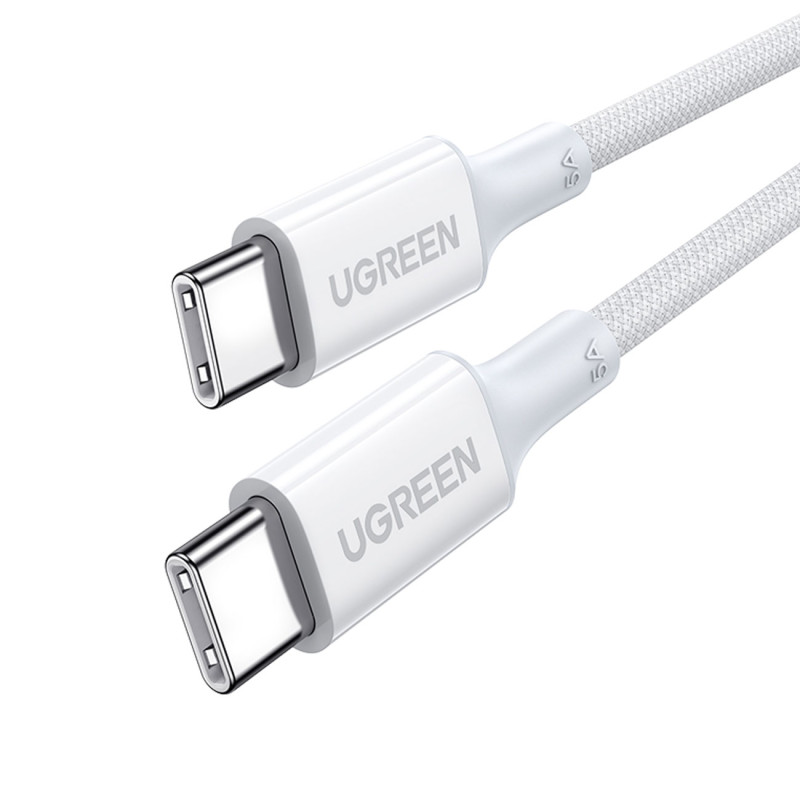 
Pintas USB-C laidas PD 100W 5A 480Mb/ s 0,5m baltas
