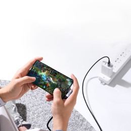 
Kampinis USB - USB-C laidas 5Gb/ s 3A 1m juodas
