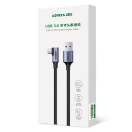
Kampinis USB - USB-C laidas 5Gb/ s 3A 1m juodas
