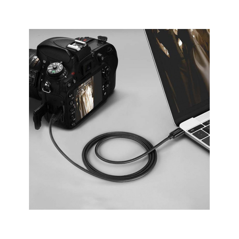 USB-C - miniUSB laidas 480Mbps 1m juodas