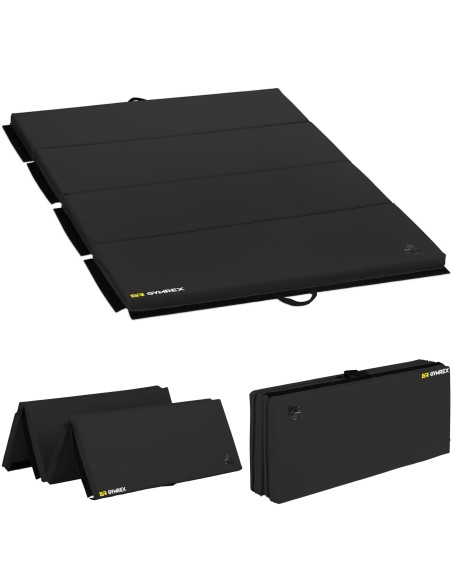 Čiužinio kilimėlis gimnastikos reabilitacinis sulankstomas 200 x 120 x 5 cm juodas