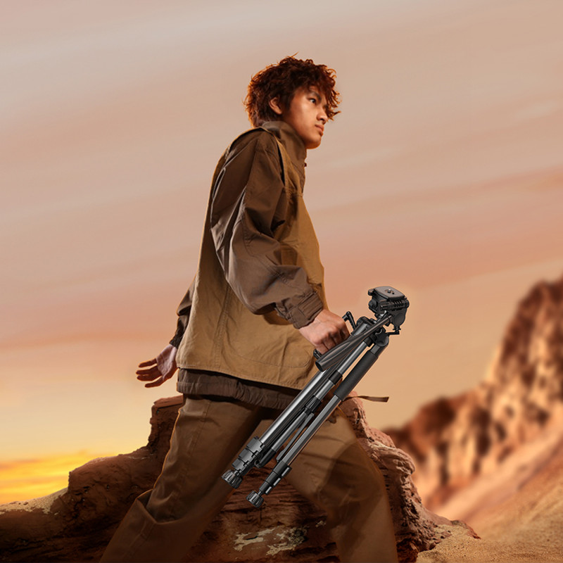 Profesionalus trikojis išmaniesiems telefonams ir fotoaparatams, 175 cm, juodos ir pilkos spalvos