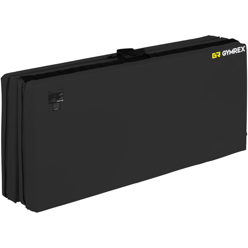 Čiužinio kilimėlis gimnastikos reabilitacinis sulankstomas 200 x 120 x 5 cm juodas