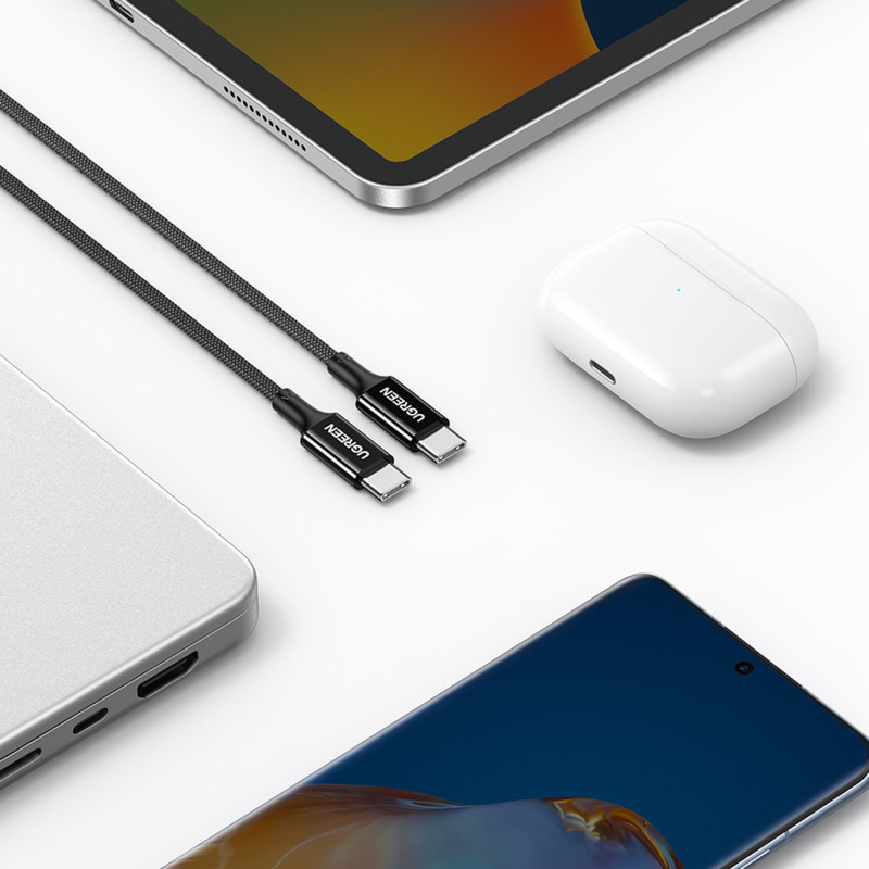 USB-C laidas 100W 5A PD 480Mbps 2m juodas
