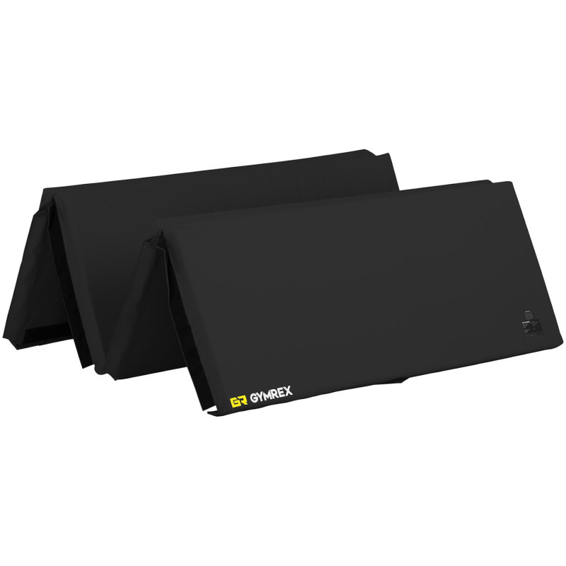 Čiužinio kilimėlis gimnastikos reabilitacinis sulankstomas 200 x 120 x 5 cm juodas