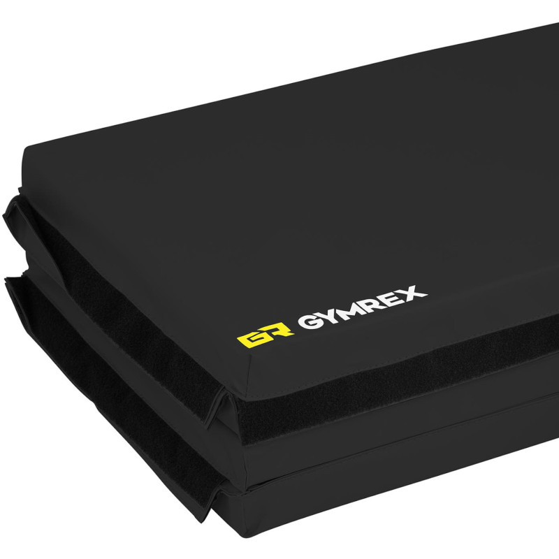 Čiužinio kilimėlis gimnastikos reabilitacinis sulankstomas 200 x 120 x 5 cm juodas