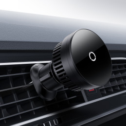 
Automobilinis laikiklis su 15W indukciniu įkrovikliu oro angai, juodas
